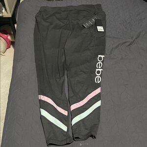 Bebe Leggings with Pink and Blue Stripes…so cute ..great price